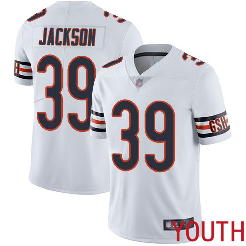 Chicago Bears Limited White Youth Eddie Jackson Road Jersey NFL Football #39 Vapor Untouchable->chicago bears->NFL Jersey